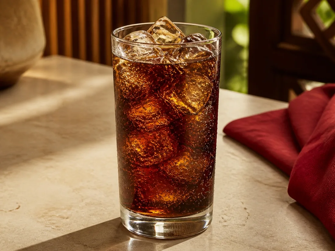 Classic cola over ice